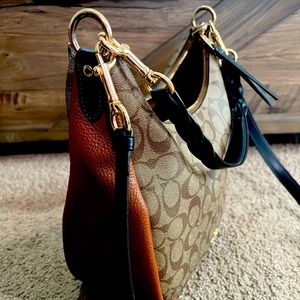 Coach multi- color/fabric purse